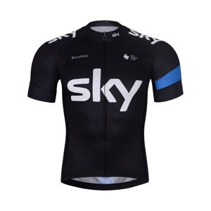 BONAVELO Cyklistický dres s krátkým rukávem - SKY - černá 2XL
