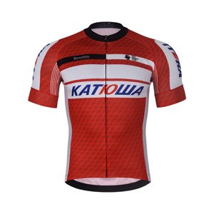BONAVELO Cyklistický dres s krátkým rukávem - KATIOWA - červená/bílá