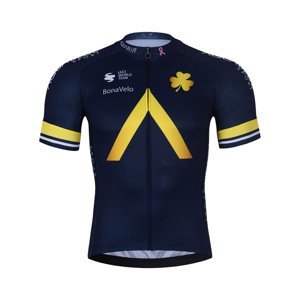 BONAVELO Cyklistický dres s krátkým rukávem - AQUA BLUE - modrá/zlatá M