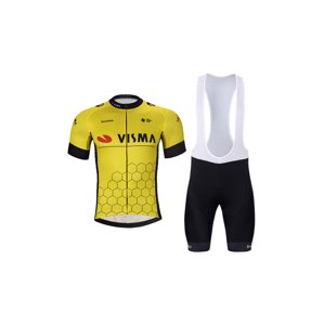 BONAVELO Cyklistický krátký dres a krátké kalhoty - JUMBO-VISMA 2024 - žlutá/černá