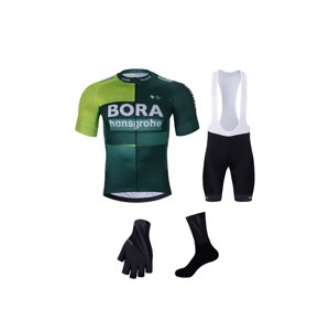 BONAVELO Cyklistický mega set - BORA 2024 - červená/zelená/černá
