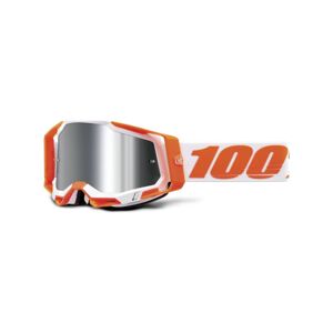 100% SPEEDLAB Cyklistické brýle - RACECRAFT 2 - oranžová/bílá/stříbrná
