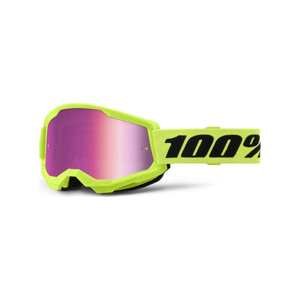 100% SPEEDLAB Cyklistické brýle - STRATA 2 - žlutá/černá/růžová