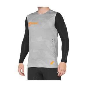 100% SPEEDLAB Cyklistický dres s dlouhým rukávem letní - R-CORE CONCEPT - šedá M