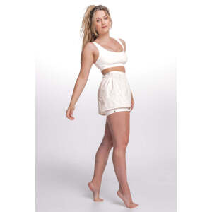 ATHLEEYA krátké kalhoty - GLAM ON - ivory S