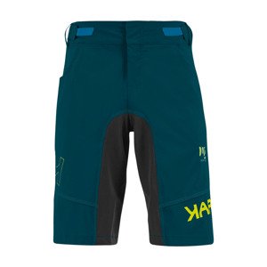 KARPOS Cyklistické kalhoty krátké bez laclu - BALLISTIC EVO - modrá/zelená L