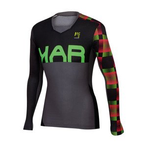 Cyklistický dres s dlouhým rukávem letní - JUMP - šedá/vícebarevná