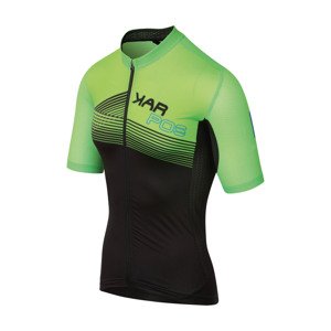 Cyklistický dres s krátkým rukávem - GREEN FIRE - zelená/černá XL