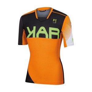 Cyklistický dres s krátkým rukávem - VERVE - oranžová/černá M