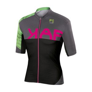 Cyklistický dres s krátkým rukávem - JUMP - šedá/vícebarevná S