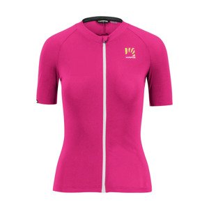 Cyklistický dres s krátkým rukávem - PRALONGIA EVO - růžová L