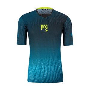 Cyklistický dres s krátkým rukávem - VAL DI DENTRO - modrá/černá L