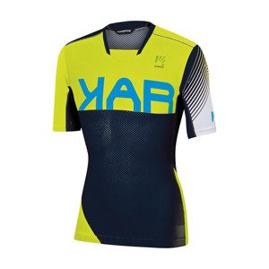 Cyklistický dres s krátkým rukávem - VERVE - žlutá/modrá S