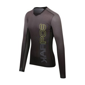 Cyklistický dres s dlouhým rukávem letní - JUMP - šedá L