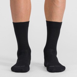 SPORTFUL Cyklistické ponožky klasické - MATCHY WOOL - černá XL