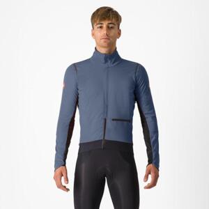 CASTELLI Cyklistická zateplená bunda - ALPHA DOPPIO ROS - modrá XL