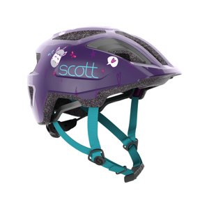 SCOTT Cyklistická přilba - SPUNTO KID - fialová/modrá (46–52 cm)