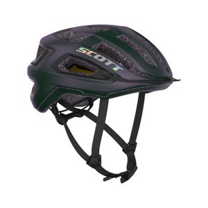 SCOTT Cyklistická přilba - ARX PLUS - zelená/fialová (55–59 cm)