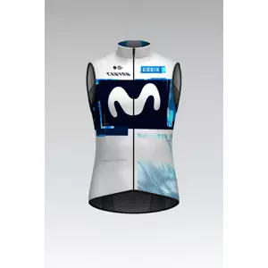 GOBIK Cyklistická vesta - PLUS 2.0 MOVISTAR TEAM 2025 - bílá/modrá/světle modrá
