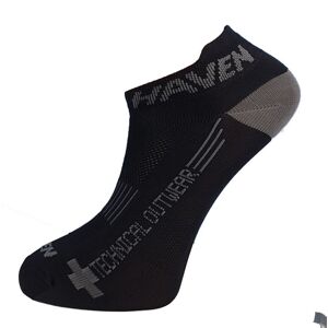 HAVEN Cyklistické ponožky kotníkové - SNAKE SILVER NEO 2PAK - černá/šedá