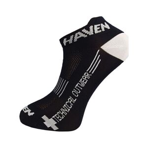 HAVEN Cyklistické ponožky kotníkové - SNAKE SILVER NEO 2PAK - černá/bílá 42-43