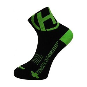 HAVEN Cyklistické ponožky klasické - LITE SILVER NEO 2PAK - zelená/černá 37-39