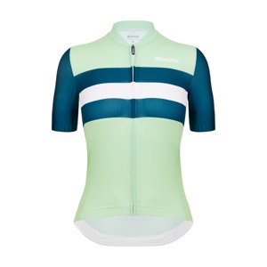 SANTINI Cyklistický dres s krátkým rukávem - ECO SLEEK NEW BENGAL - světle zelená/zelená