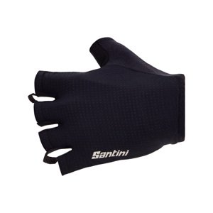 SANTINI Cyklistické rukavice krátkoprsté - 3D - černá