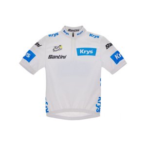 SANTINI Cyklistický dres s krátkým rukávem - TDF BEST YOUNG RIDER - bílá