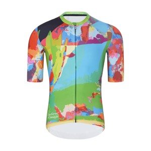 HOLOKOLO Cyklistický dres s krátkým rukávem - DEER - zelená/vícebarevná S