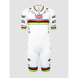 PISSEI Cyklistická kombinéza - TADEJ POGACAR WORLD CHAMP ROAD - bílá L