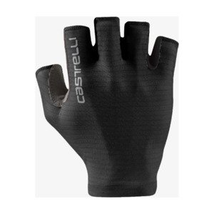 CASTELLI Cyklistické rukavice krátkoprsté - ESPRESSO - černá XS