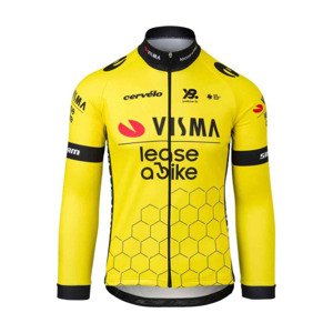 RAPIDGEAR Cyklistický dres s dlouhým rukávem letní - REPLICA VISMA 2025 - žlutá 3XL