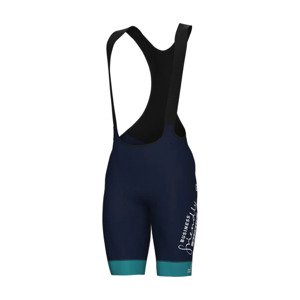 ALÉ Cyklistické kalhoty krátké s laclem - BAHRAIN VICTORIOUS 2025 - modrá 3XL