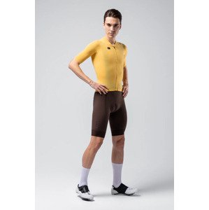 GOBIK Cyklistický dres s krátkým rukávem - PHANTOM - žlutá 2XL