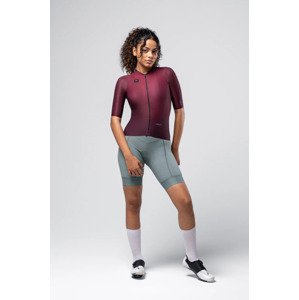 GOBIK Cyklistický dres s krátkým rukávem - ATTITUDE 2.0 - bordó L