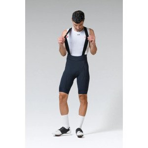 GOBIK Cyklistické kalhoty krátké s laclem - MATT COMPACT 2.0 - modrá XL