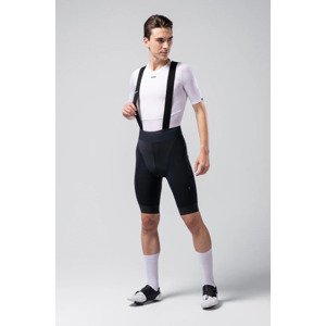 GOBIK Cyklistické kalhoty krátké s laclem - REVOLUTION 2.1 - černá 2XL