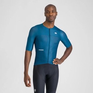 SPORTFUL Cyklistický dres s krátkým rukávem - LIGHT - modrá XL