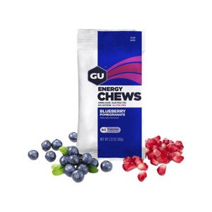 GU Cyklistická výživa - ENERGY CHEWS 60 g BLUEBERRY POMEGRANATE