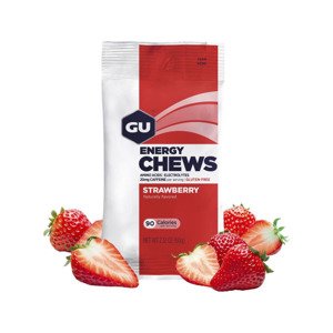 GU Cyklistická výživa - ENERGY CHEWS 60 g STRAWBERRY