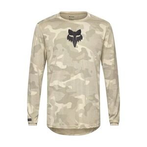 FOX Cyklistický dres s dlouhým rukávem letní - RANGER TRU DRI - šedá 2XL
