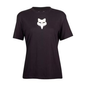 FOX Cyklistické triko s krátkým rukávem - W FOX HEAD - černá L