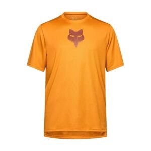FOX Cyklistický dres s krátkým rukávem - RANGER HEAD - hnědá 2XL