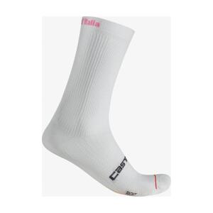 CASTELLI Cyklistické ponožky klasické - GIRO D'ITALIA 18 - bílá L-XL