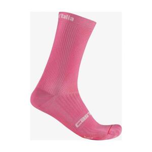 CASTELLI Cyklistické ponožky klasické - GIRO D'ITALIA 18 - růžová 2XL