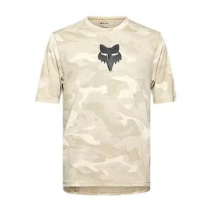 FOX Cyklistické triko s krátkým rukávem - RANGER TRU DRI - béžová 2XL