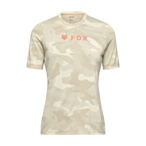 FOX Cyklistický dres s krátkým rukávem - W RANGER - béžová XS