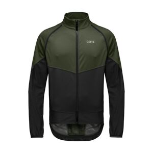 GORE Cyklistická větruodolná bunda - PHANTOM - zelená/černá 2XL