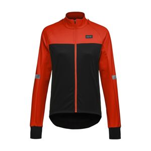 GORE Cyklistická větruodolná bunda - PHANTOM WMN - černá/oranžová